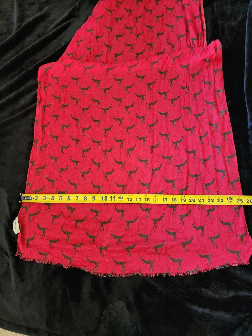 Cordings Heritage British Brand Modal-Cashmere Red Stag Print Country Scarf